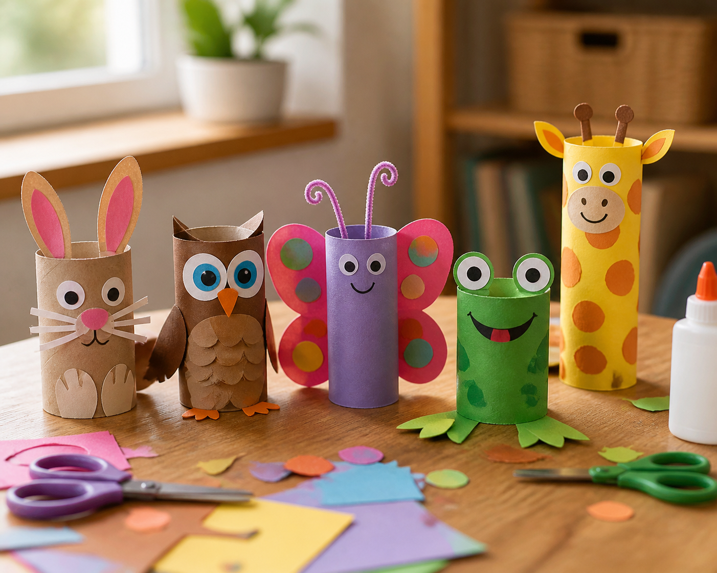Ilustración editorial de papercraft para imprimir