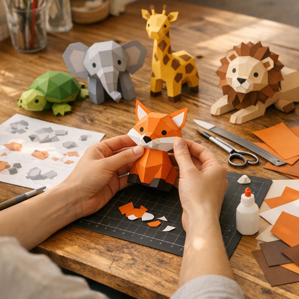 Cómo hacer animales de papel 3D paso a paso