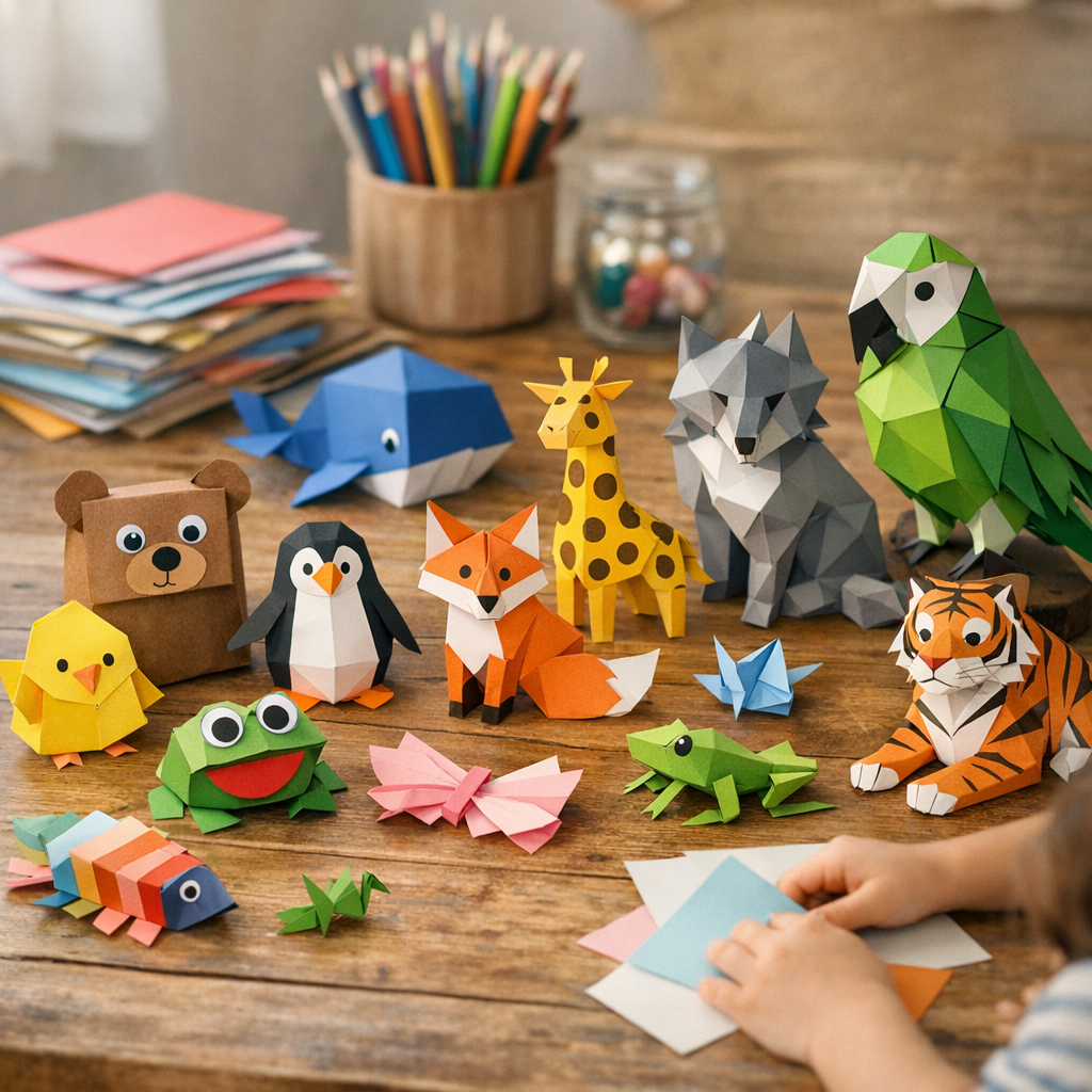 Ideas de animales de papel según la edad y la dificultad