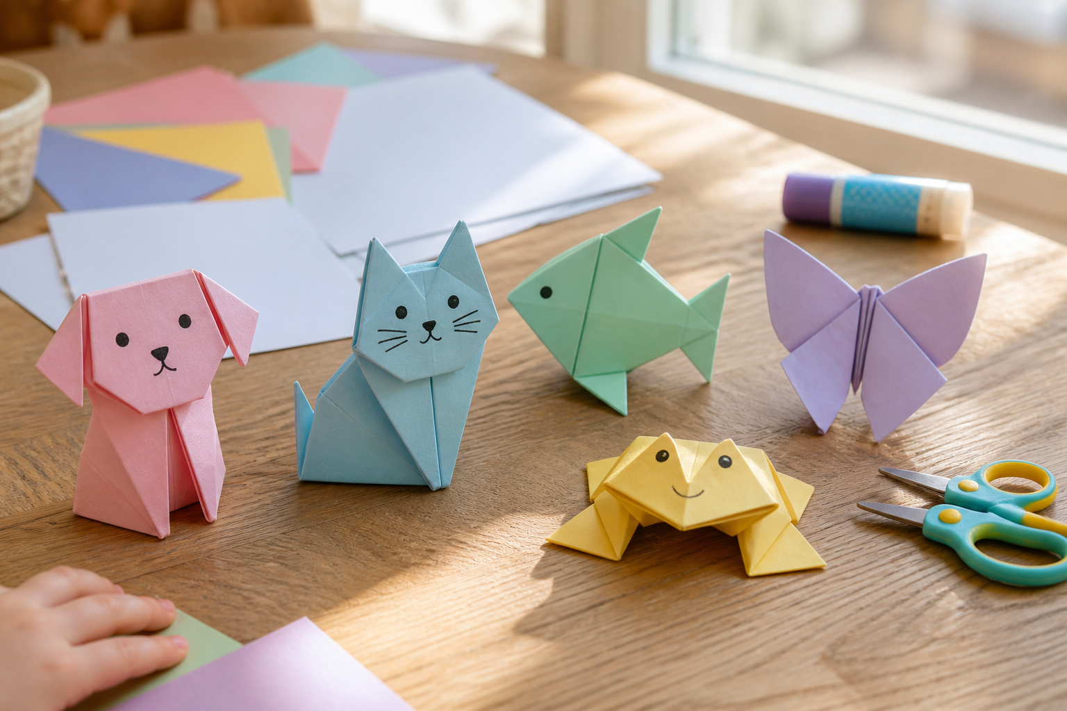 Ilustración editorial de papercraft para imprimir