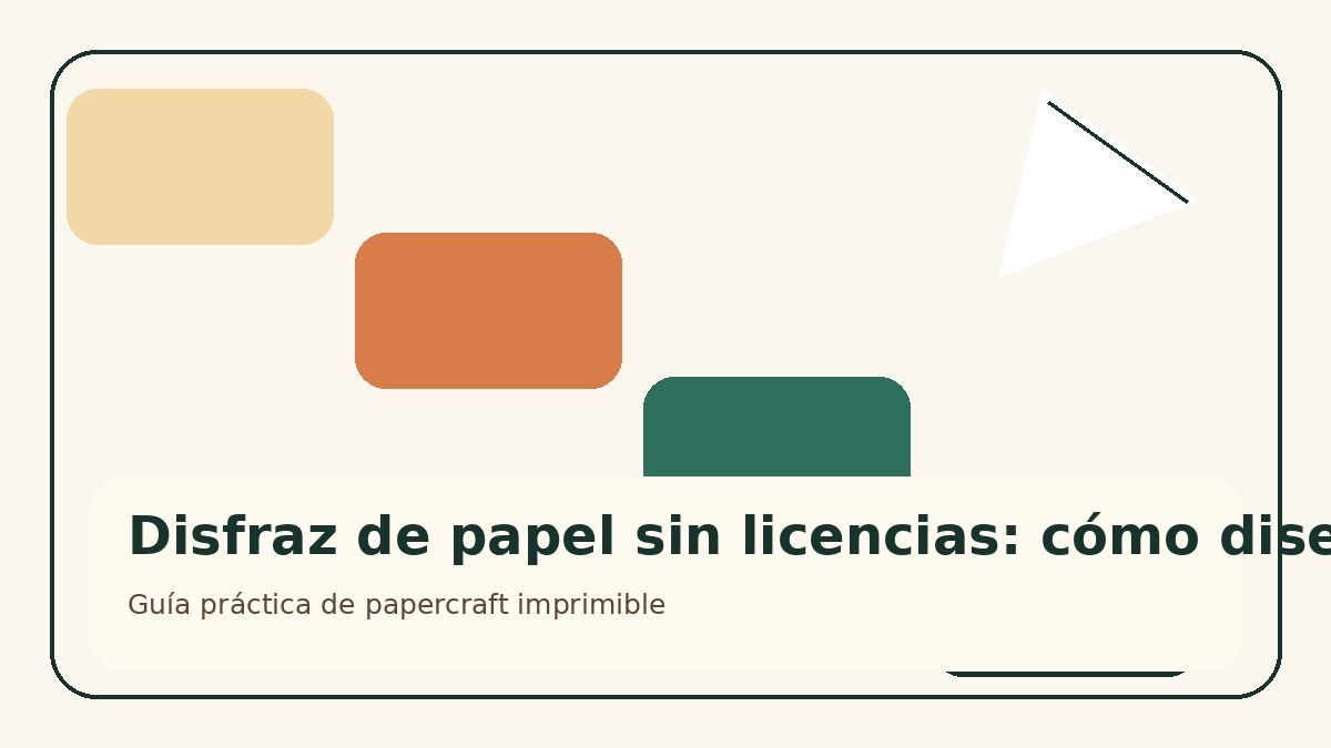 Disfraz de papel sin licencias: cómo diseñar accesorios propios