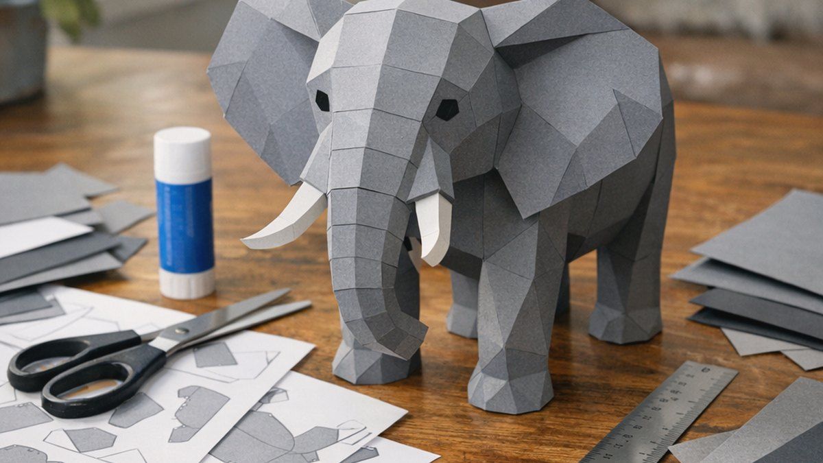 Cómo descargar plantillas papercraft de elefante en PDF gratis