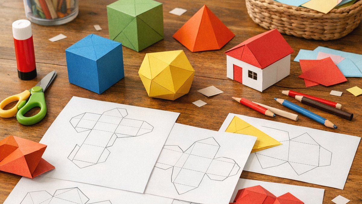 Cómo el papercraft fácil para niños crea papel 3D