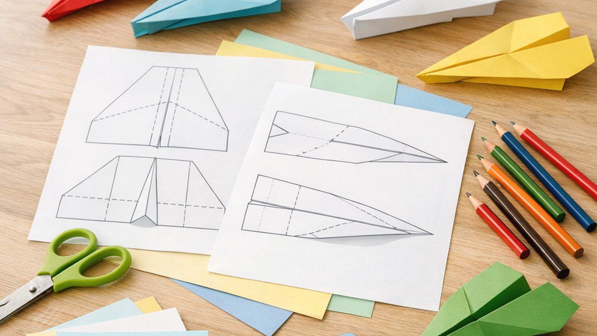 Cómo elegir aviones de papel para armar e imprimir