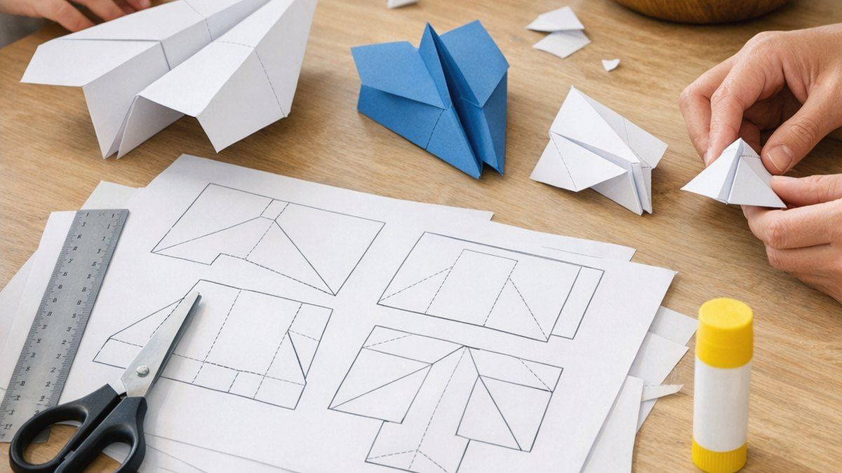 Cómo elegir aviones de papel para imprimir y armar en PDF