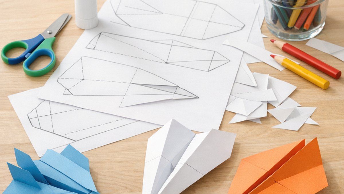 Cómo elegir aviones de papel para recortar y armar