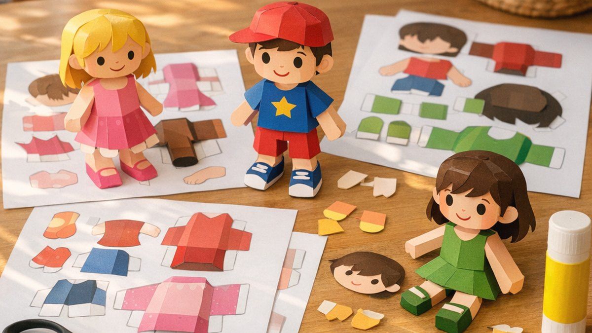 Cómo elegir muñecos de papel 3D para armar sin frustrarse