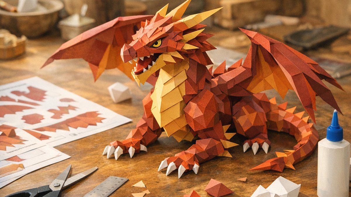 Cómo elegir un Dragon Papercraft para montar en papel