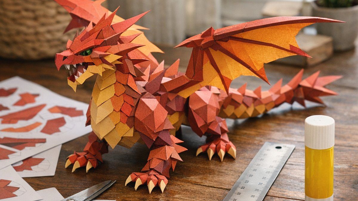 Cómo elegir un dragon papercraft PDF para imprimir y montar