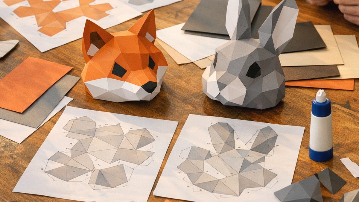 Cómo elegir un papercraft de cabeza de animales en PDF gratis