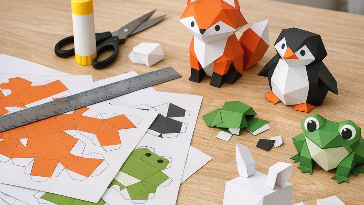 Cómo hacer figuras de papel 3D con plantillas en casa