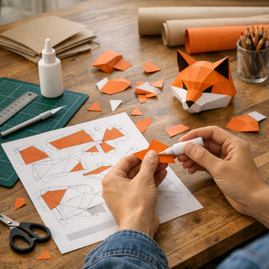 Cómo hacer papercraft paso a paso desde una plantilla