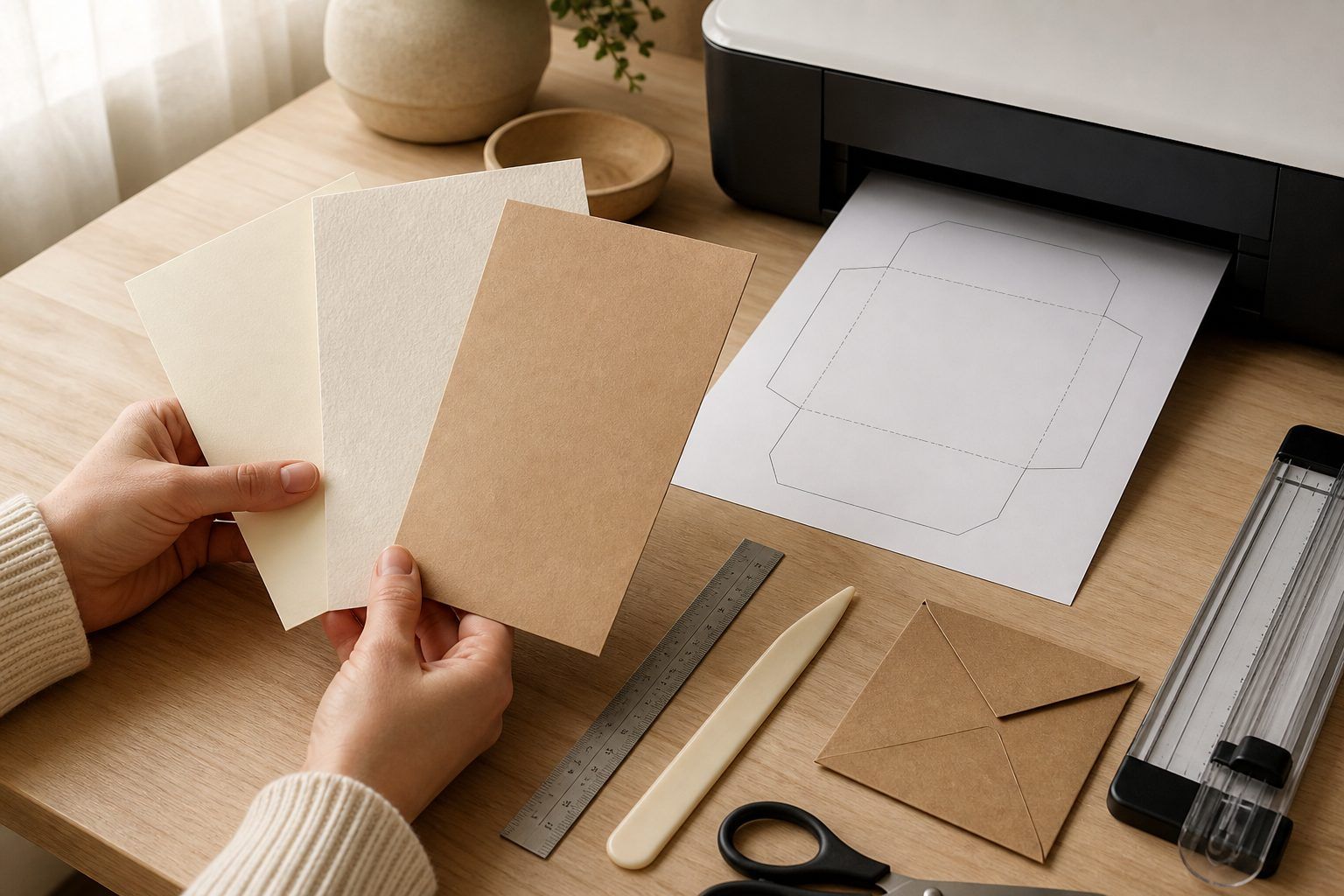 Qué papel elegir e imprimir para hacer un sobre