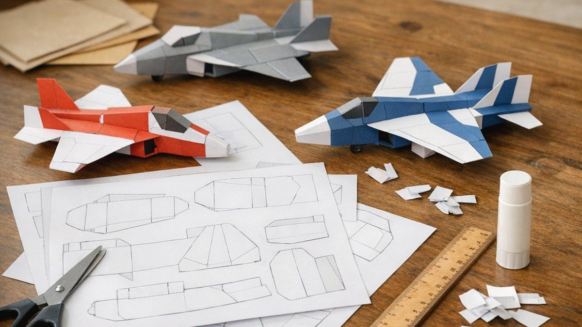 Cómo montar papercraft aviones para imprimir en casa o clase