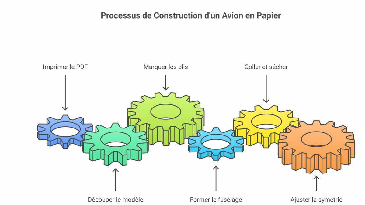 Étapes simples pour monter un avion papercraft imprimé