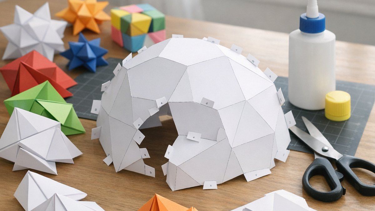 El origami 3D papel no siempre es origami puro