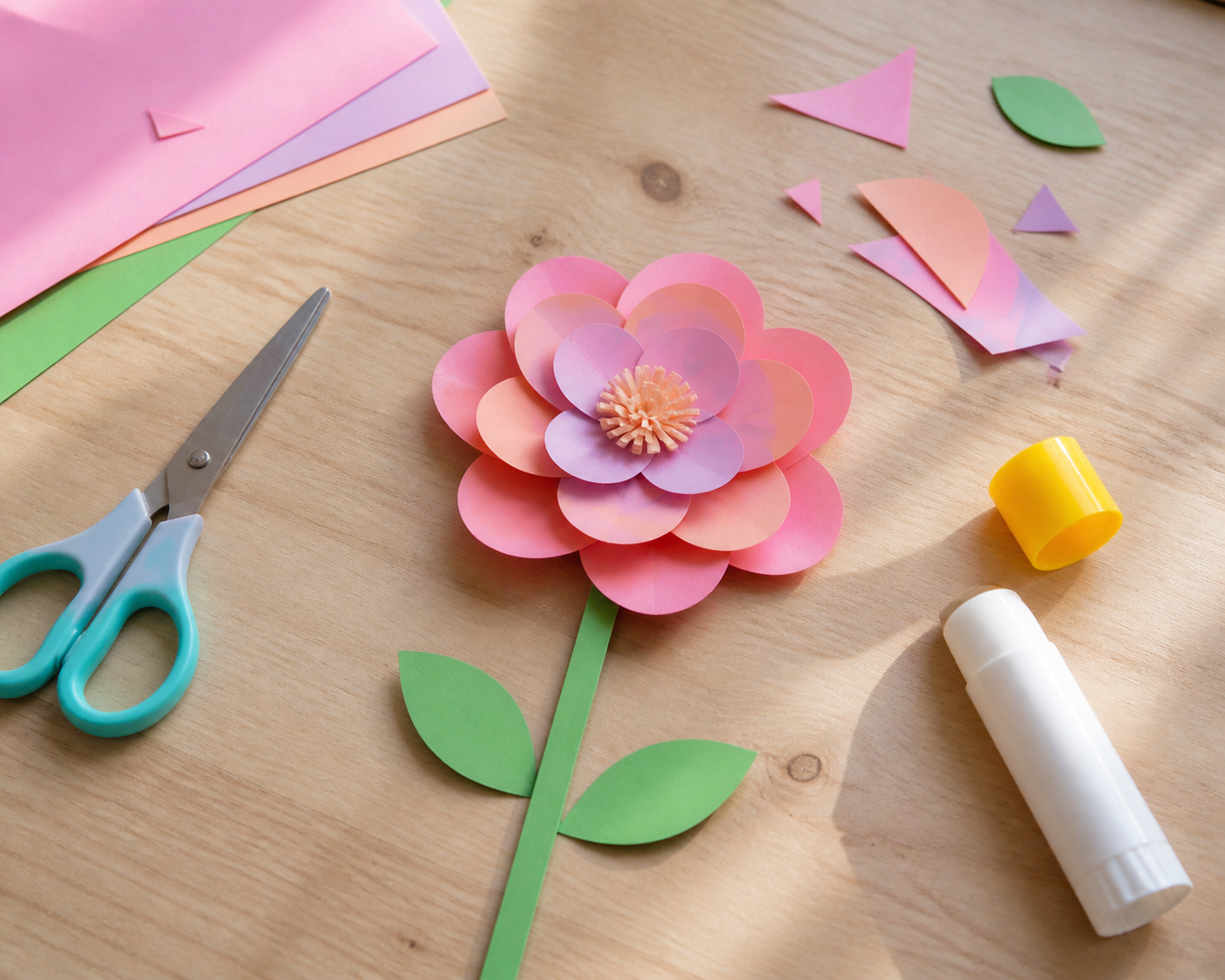 Ilustración editorial de papercraft para imprimir
