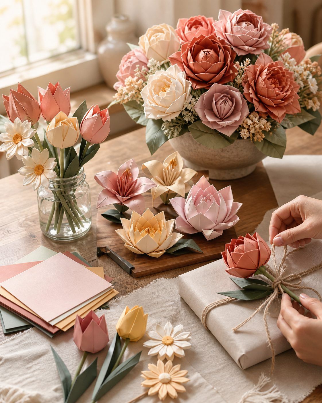 Qué flor de origami elegir según la dificultad y el uso