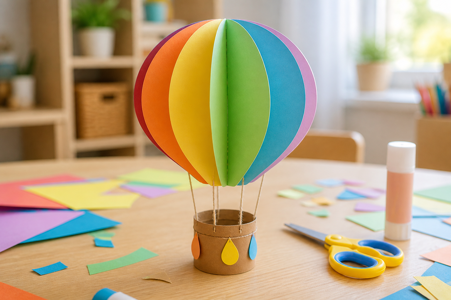 Ilustración editorial de papercraft para imprimir