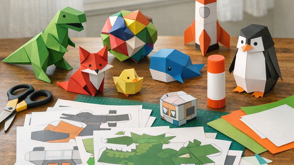 Las figuras 3D de origami toman forma con la técnica adecuada