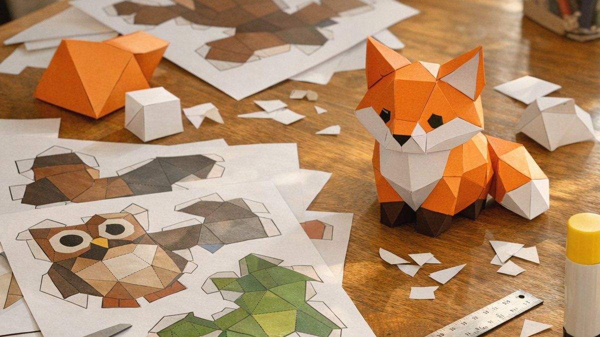 Las figuras 3D de papel para armar se montan sin complicarse