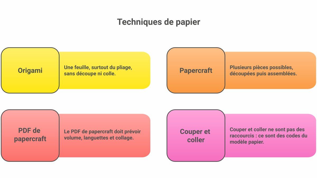 Comparaison entre origami et papercraft pour reconnaître un modèle papier PDF