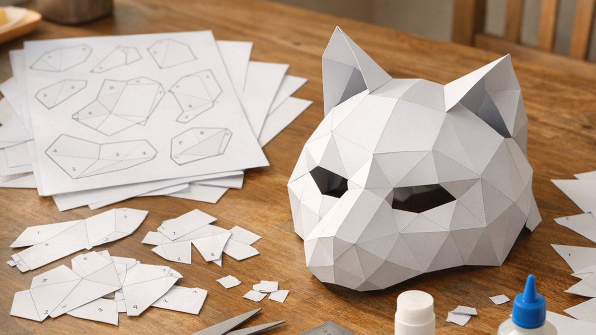 Las máscaras papercraft facilitan disfraces de papel en casa