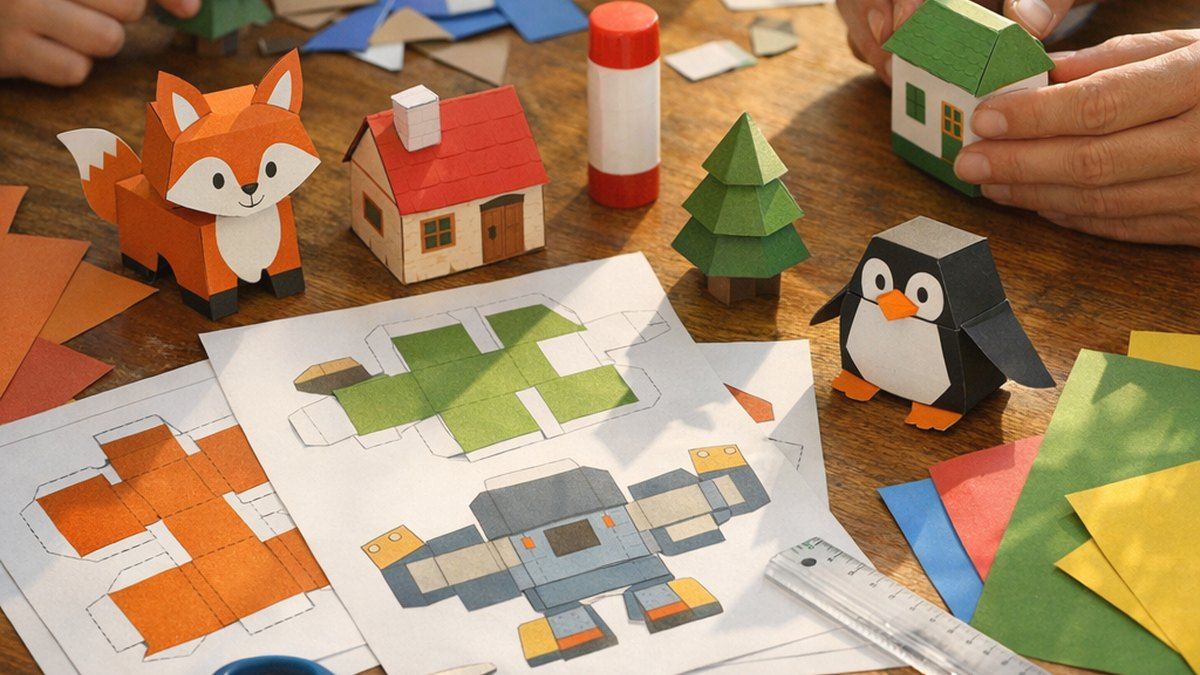 Los juguetes de papel 3D para imprimir se eligen mejor por edad
