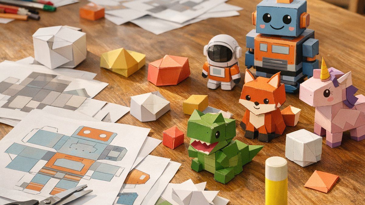 Los juguetes de papel para imprimir cobran vida al montarlos