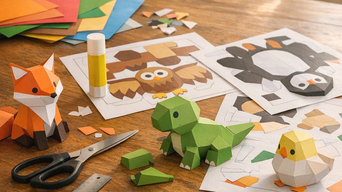 Los proyectos papercraft familiares se preparan sin complicarse