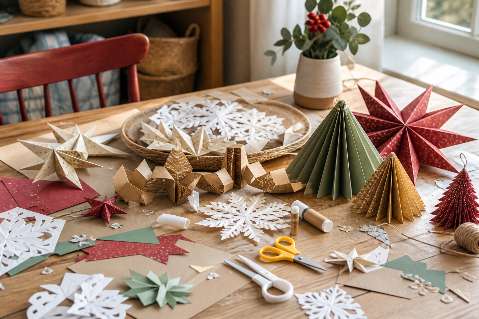 Ilustración editorial de papercraft para imprimir