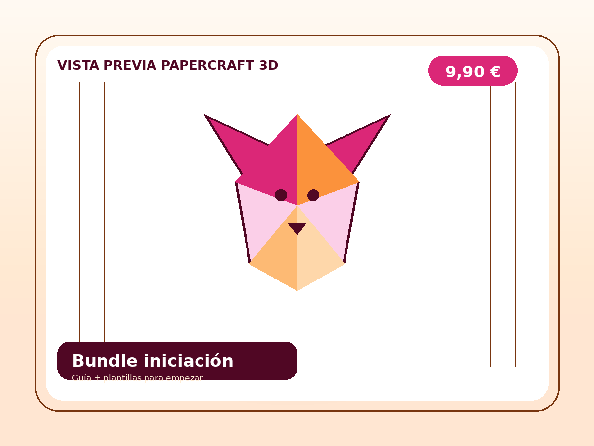 Vista alternativa de Bundle iniciación papercraft PDF
