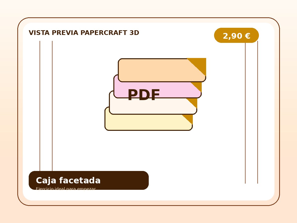 Vista alternativa de Caja geométrica imprimible