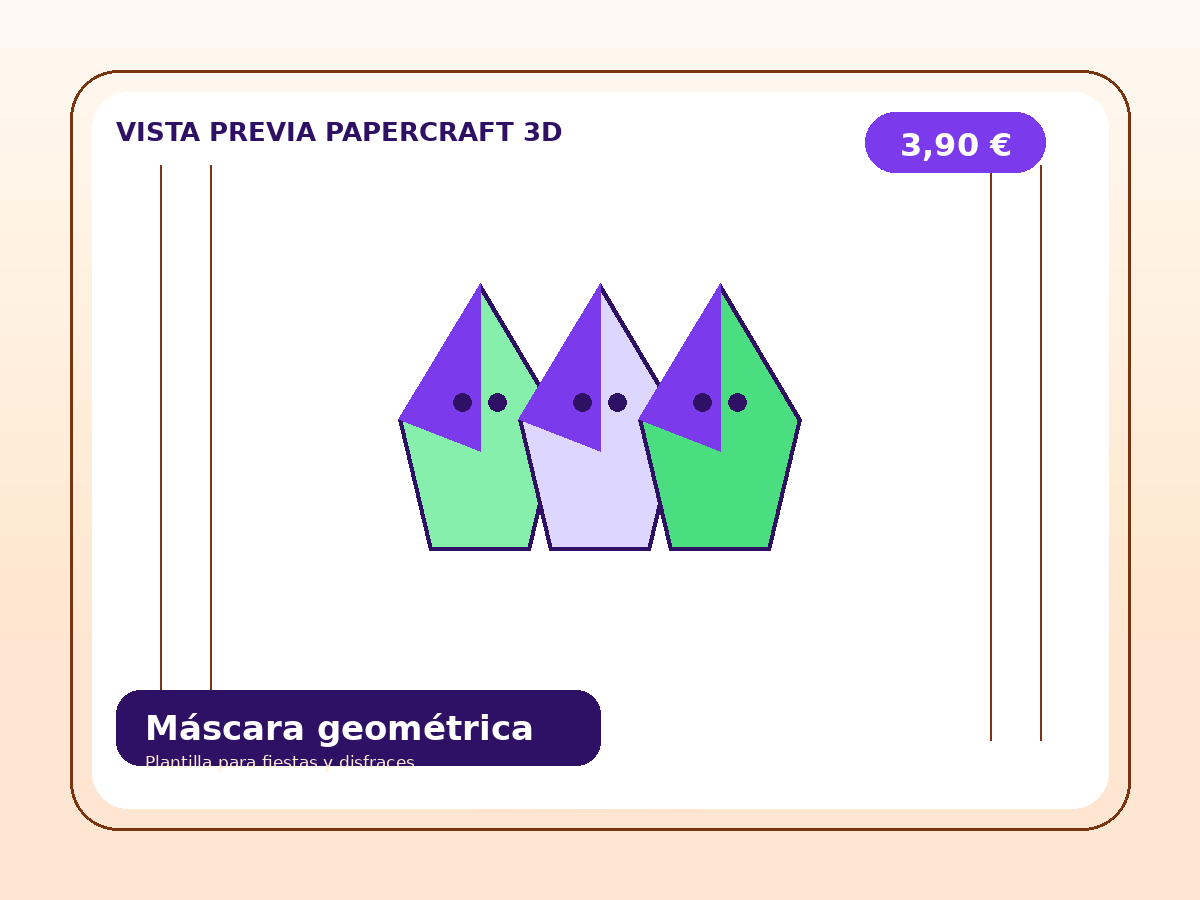 Vista alternativa de Plantilla máscara geométrica fiesta